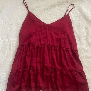 Eesome Red Tiered Camisole Top